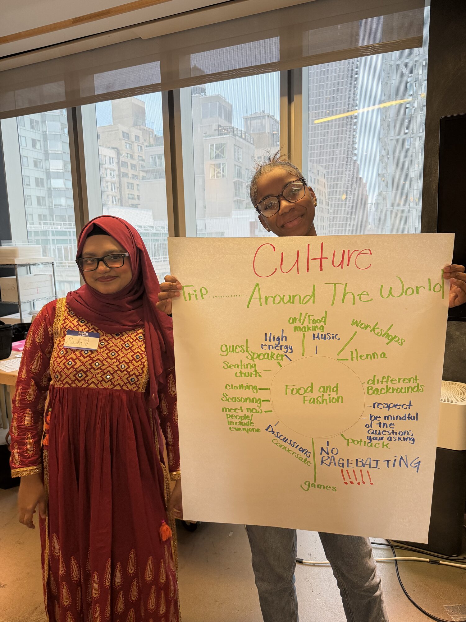 Participants presenting a workshop activity on culture